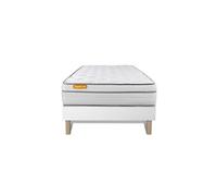 Matelas + sommier 90x190 Memo Luxe Ressorts ensachés + mémoire de forme 5 zones de confort MAXI épaisseur