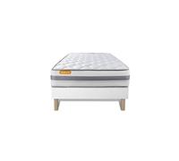 Matelas + sommier 90x190 Memo Spring Ressorts ensachés 3 zones de confort MAXI épaisseur