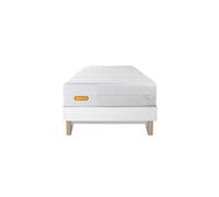 Matelas + sommier 90x200 Memo Bio Mousse à mémoire de forme 5 zones de confort Maxi épaisseur Déhoussable