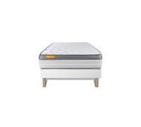 Matelas + sommier 90x200 Memo Zen Mousse à mémoire de forme 5 zones de confort MAXI épaisseur