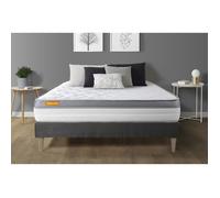 Matelas + sommier kit 140x190 Memo Zen Mousse à mémoire de forme MAXI épaisseur