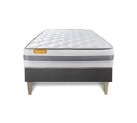 Matelas + sommier kit 90x200 Memo Spring Ressorts ensachés MAXI épaisseur