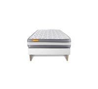 Matelas + sommier kit blanc 90x190 Memo Plus Mémoire de forme