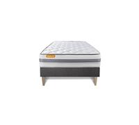 Matelas + sommier kit gris 90x190 Memo Spring Ressorts ensachés MAXI épaisseur