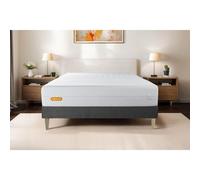 Matelas + sommier kit gris 90x200 Memo Bio Mousse a memoire de forme Maxi epaisseur Dehoussable