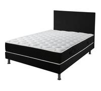 Matelas + sommier tapissier 140x190 Ressorts - Ramage - Soutien ferme