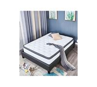Matelas sunny a Ressorts + 3,5 cm Memoire de Forme 75 Kg/m3 + Alese 70x190 Hauteur +/- 26 cm - Accueil Moelleux - Soutien Ferme - 7 Zones de Confort