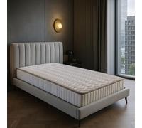Matelas Super 90x190 X 23 Cm - Très Ferme - Face Hiver Pure Laine Merinos - Noyau Poli Lattex Hr Dernière Génération - Très Respirant Blanc