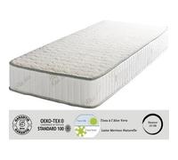Matelas Super + Alèse 90x200 X 23 Cm - Ferme - Face Hiver Pure Laine Merinos - Noyau Poli Lattex Hr Dernière Génération - Très Respirant