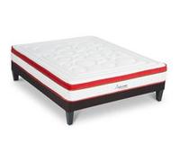 Matelas Suprême Mousse Haute densité Accueil Mémoire de forme et sommier tissu gris - 140 x 200 cm G