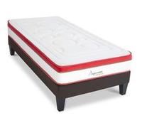 Matelas Suprême Mousse Haute densité Accueil Mémoire de forme et sommier tissu gris - 90 x200 cm