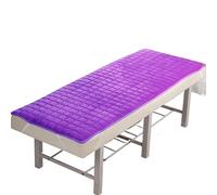 Matelas Table de Massage Matelas de beauté avec trous/sans trous Massage et physiothérapie Tuina salon fin antidérapant(Purple2 Thin No Hole,190cm70cm)