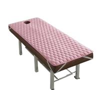 Matelas Table De Massage Surmatelas de lit de salon de beauté Matelas coussin épais Tapis de lit de salle de beauté antidérapant Coussin de lit de massage Tuina avec trou(Pink,75x190cm)