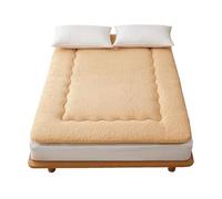 Matelas Tatami Japonais Velours Agneau 5cm Ultra Doux Pliable Antidérapant Respiratoire Matelassé Cashmere Doux Pour La Peau Sangles Antidérapantes Chaud Hiver Toutes Saisons Dortoir Maison Camping