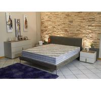 Matelas Tissu Bambou Naturel 140x190 X 24 Cm + Protège Matelas + Oreiller Visco - Très Ferme - Ame Poli Lattex Haute Densité - Hypoallergénique Blanc