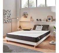NATURALEX - Matelas Titanium 140x190-21 cm - Accueil Mousse mémoire de Forme + Blue Latex - Soutien Moyen - Respirant - 7 Zones - 2 Faces Été/Hiver - Couchage indépendant - Fabriqué en Europe