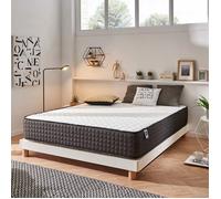 Matelas Titanium 140x200 cm - Très épais 30 cm - Mousse mémoire de forme HR,Blue Latex,Hypoallergénique - Face été/hiver