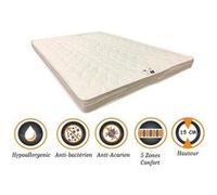 Matelas Très Ferme 140x190 X 15 Cm - 5 Zones De Confort - Ame Mousse Poli Lattex Haute Résilience - Hypoallergénique Blanc