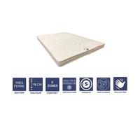 Matelas Très Ferme Mémoire de Forme Pour Canapé Lit 160x200 x 10 cm - 5 zones de Confort - Noyau Poli Lattex HR Dernière Génération - Très Respirant