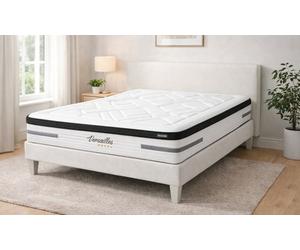 Matelas Versailles hybride 24 cm mémoire de forme et ressorts ensachés : 160 x 200 cm