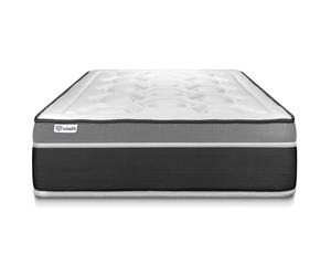Matelas VITAL CARE 120 x 190 cm - 26cm - Ressorts ensachs et mmoire de forme - Moelleux - Matelas Blanc