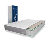 Matelas WOOLY ONE SP 160x200 cm-Hybride-Ressorts Ensachés-Mémoire de Forme-Mousse HR 35 kg-Latex-Confort mi-ferme-Réversible-24 cm
