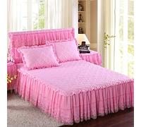 Matelasse Couvre-lit Dentelle ébouriffé Jupe De Lit Literie Jupes Fleurs Couvre-Lits Colorés Princesse Antidérapant Doublures De Lit,A-120x200cm