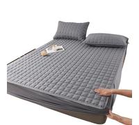 Matelassé Respirant Surmatelas Drap-Housse imperméable en Coton, protège-Matelas Doux et Respirant, Lavable(Style1,Twin 39x74x12 inch)