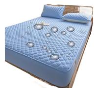 Matelassé Respirant Surmatelas Drap-Housse imperméable et épais, protège-Matelas matelassé, Couvre-lit for Lits 150/160/200(Starry Blue,180x200x30cm)