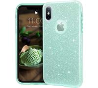 MATEPROX Coque iPhone X/XS Brillant Glitter Shining 3 en 1 Protecteur pour 5.8 Pouces - Vert