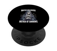 Mater Dolorosa Notre-Dame des Douleurs Vierge Marie Catholique PopSockets PopGrip Adhésif
