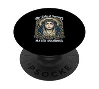 Mater Dolorosa Notre-Dame des Douleurs Vierge Marie Catholique PopSockets PopGrip Adhésif