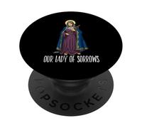 Mater Dolorosa Notre-Dame des Douleurs Vierge Marie Catholique PopSockets PopGrip Adhésif