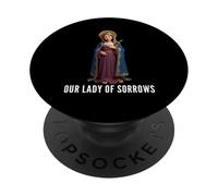 Mater Dolorosa Notre-Dame des Douleurs Vierge Marie Catholique PopSockets PopGrip Adhésif