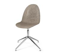 Mater Eternity Chaise de Salle à Manger Pivotante Café Waste Light/Acier