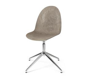 Mater Eternity Chaise de Salle à Manger Pivotante Café Waste Light/Acier