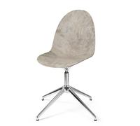 Mater Eternity Chaise de Salle à Manger Pivotante Déchets de Bois Gris/Acier