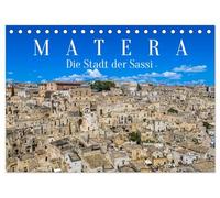 Matera - Die Stadt der Sassi (Tischkalender 2026 DIN A5 quer), CALVENDO Monatskalender: Einzigartige Höhlensiedlungen von Matera in Süditalien und europäische Kulturhauptstadt von 2019.