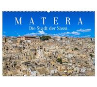 Matera - Die Stadt der Sassi (Wandkalender 2026 DIN A2 quer), CALVENDO Monatskalender: Einzigartige Höhlensiedlungen von Matera in Süditalien und europäische Kulturhauptstadt von 2019.