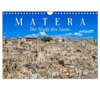Matera - Die Stadt der Sassi (Wandkalender 2026 DIN A4 quer), CALVENDO Monatskalender: Einzigartige Höhlensiedlungen von Matera in Süditalien und europäische Kulturhauptstadt von 2019.