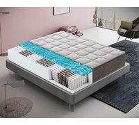 materassi e doghe - Matelas 90x190, Épaisseur 25cm, Ressorts Ensachés et Mémoire de Forme, 9 Zones de Confort, Support Rigide Moyen