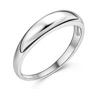 MATERIA by Matthias Wagner Bague moderne pour femme en argent 925 lisse et bombée en 5 tailles différentes #SR-173-51