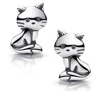 MATERIA by Matthias Wagner Boucles d'oreilles avec motif chat en argent 925, pour filles #SO-467