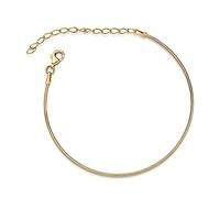 MATERIA by Matthias Wagner Bracelet à maille serpent en argent 925 plaqué or 1 mm #SA-62