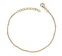 MATERIA by Matthias Wagner Bracelet à perles pour femme en argent 925 en argent, or jaune ou or rose, 17 centimeters, Argent sterling