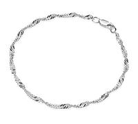MATERIA by Matthias Wagner Bracelet pour femme en argent 925, 3 mm, chaîne Singapour #SA-84-17cm