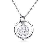 MATERIA by Matthias Wagner Chaîne de baptême en argent 925 pour fille et garçon Motif arbre de vie 34-37 cm #CO-36