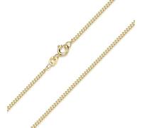 MATERIA by Matthias Wagner Chaîne gourmette dorée 1,7 mm en argent sterling 925 plaqué or, Or jaune #K88-40cm