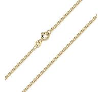MATERIA by Matthias Wagner Chaîne gourmette dorée 1,7 mm en argent sterling 925 plaqué or, Or jaune #K88-50cm