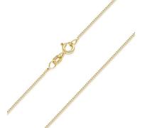 MATERIA by Matthias Wagner Chaîne gourmette fine plaquée or 1 mm en argent sterling 925#K69-50cm